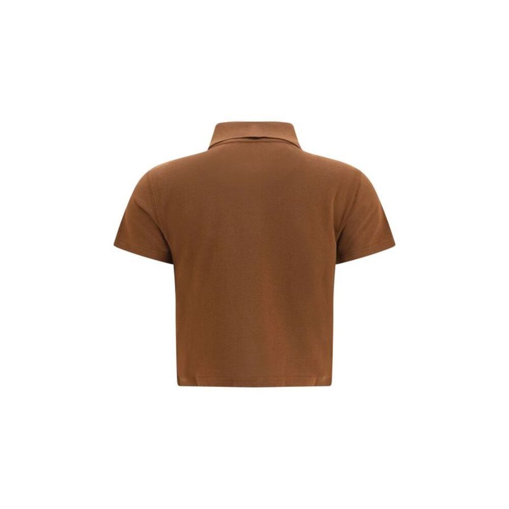 Saint Laurent Brown Cotton Polo Women's Shirt - Picture 2 of 3